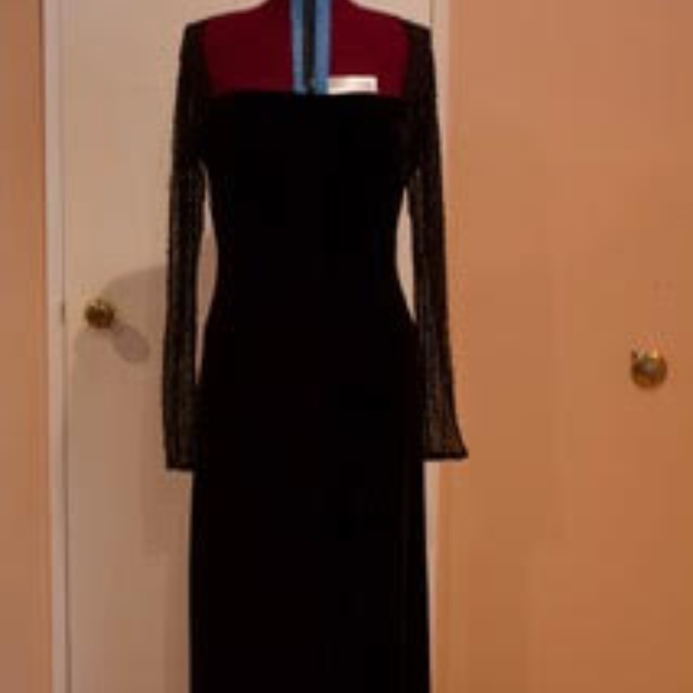 JS Boutique Black Velvet Gown